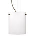 Tamburo 8 LED Bronze Pendant Ceiling Light in Opal Matte Glass
