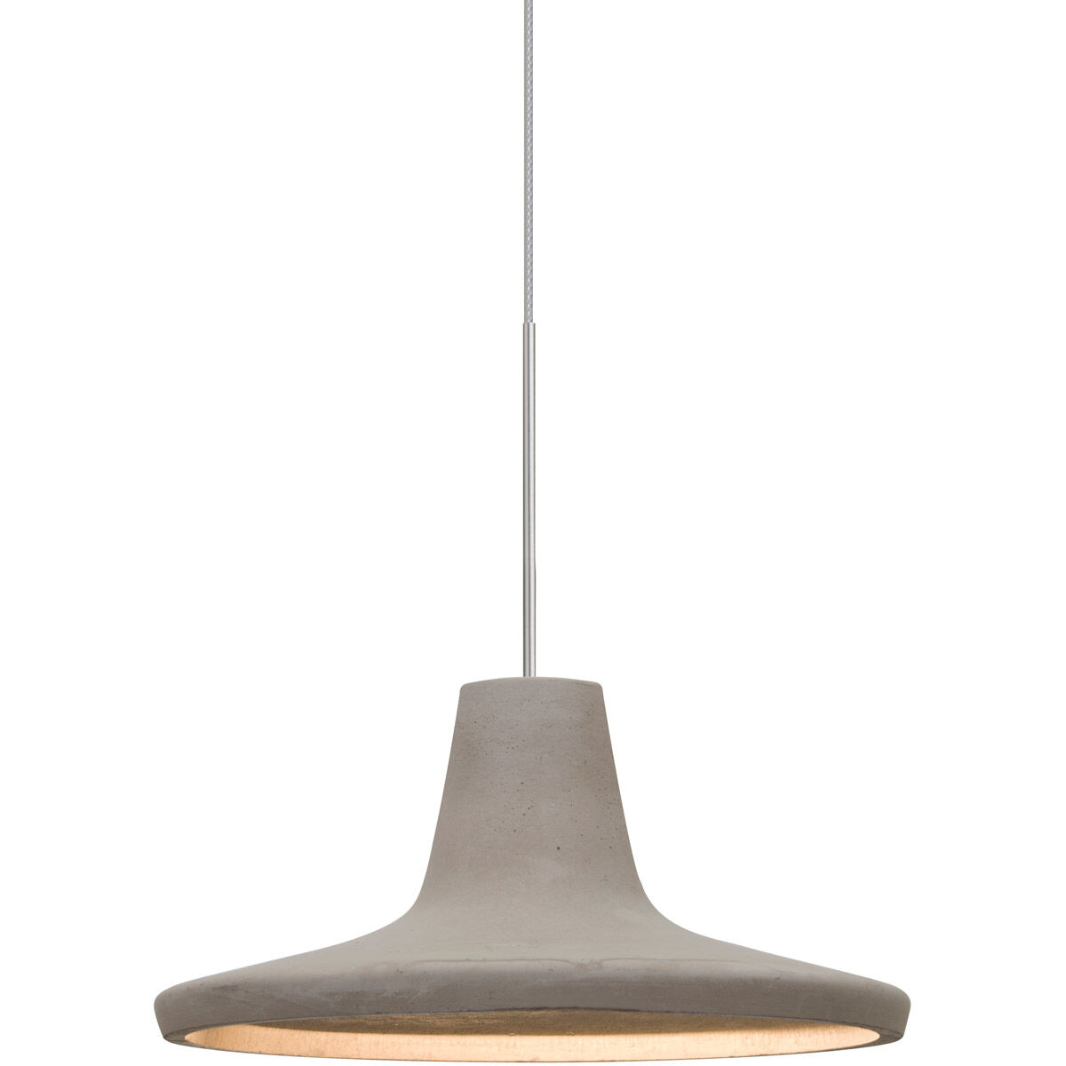 Modus LED Satin Nickel Cord Pendant Ceiling Light in Tan Concrete