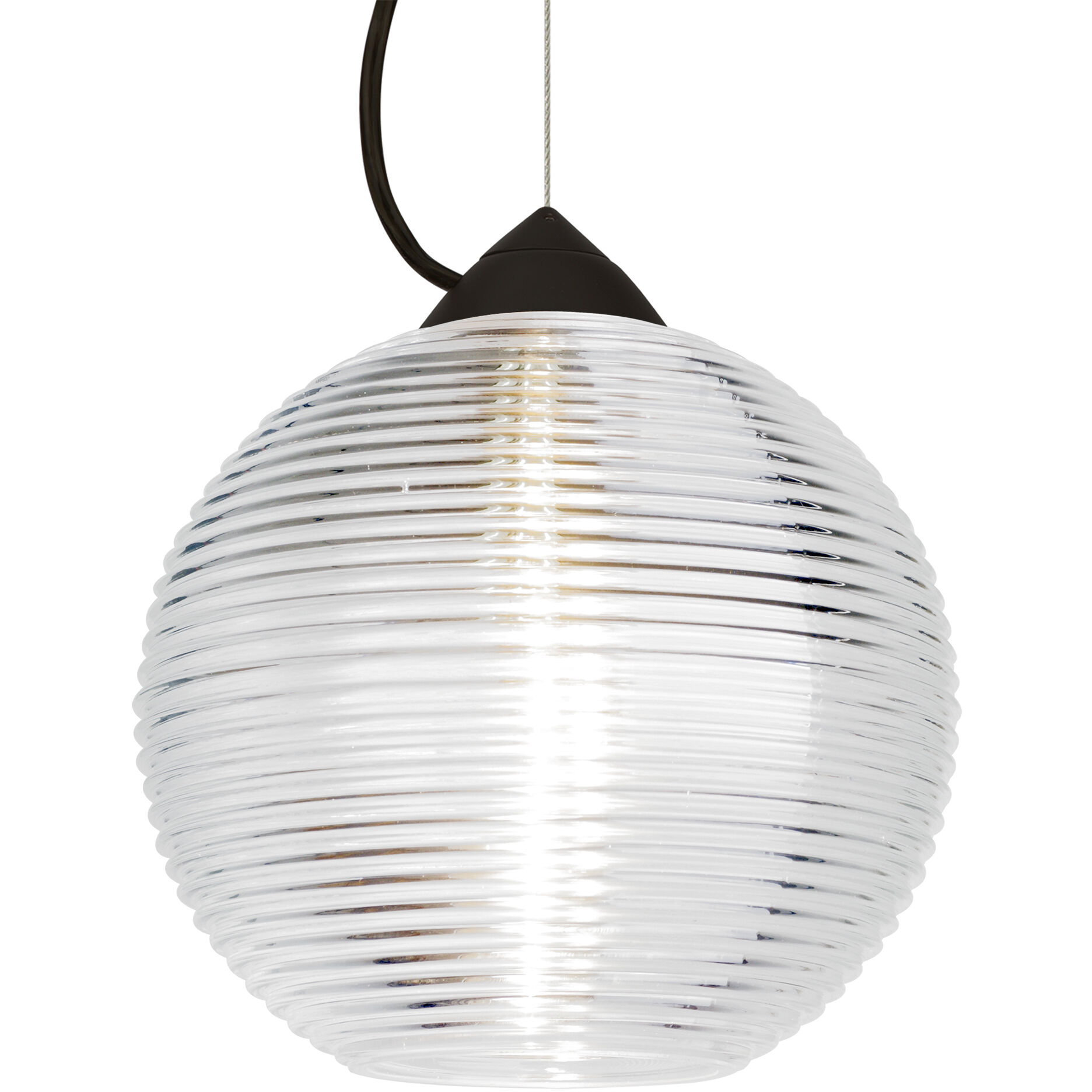 Kristall 8 1 Light Black Cord Pendant Ceiling Light