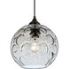 Bombay 1 Light Black Outdoor Pendant