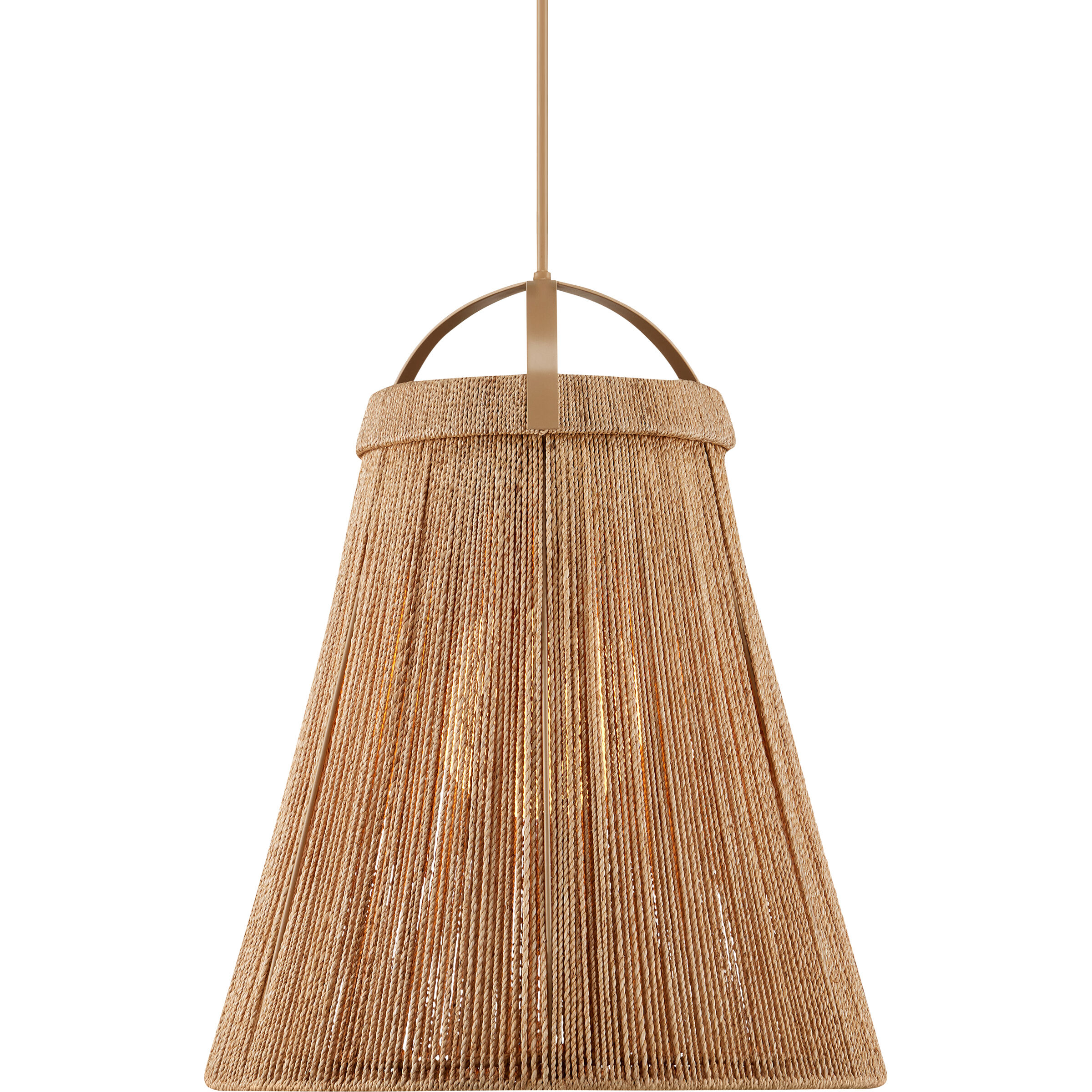 Parnell 1 Light 27.75 inch Natural/Beige/Frosted White Pendant Ceiling Light