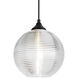Kristall 8 LED Black Outdoor Pendant
