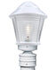 3100 Series 1 Light 14 inch White Outdoor Post Mount, Costaluz