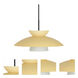 Trilo 15 1 Light Black Cord Pendant Ceiling Light