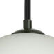 Tessa 1 Light Black Stem Pendant Ceiling Light