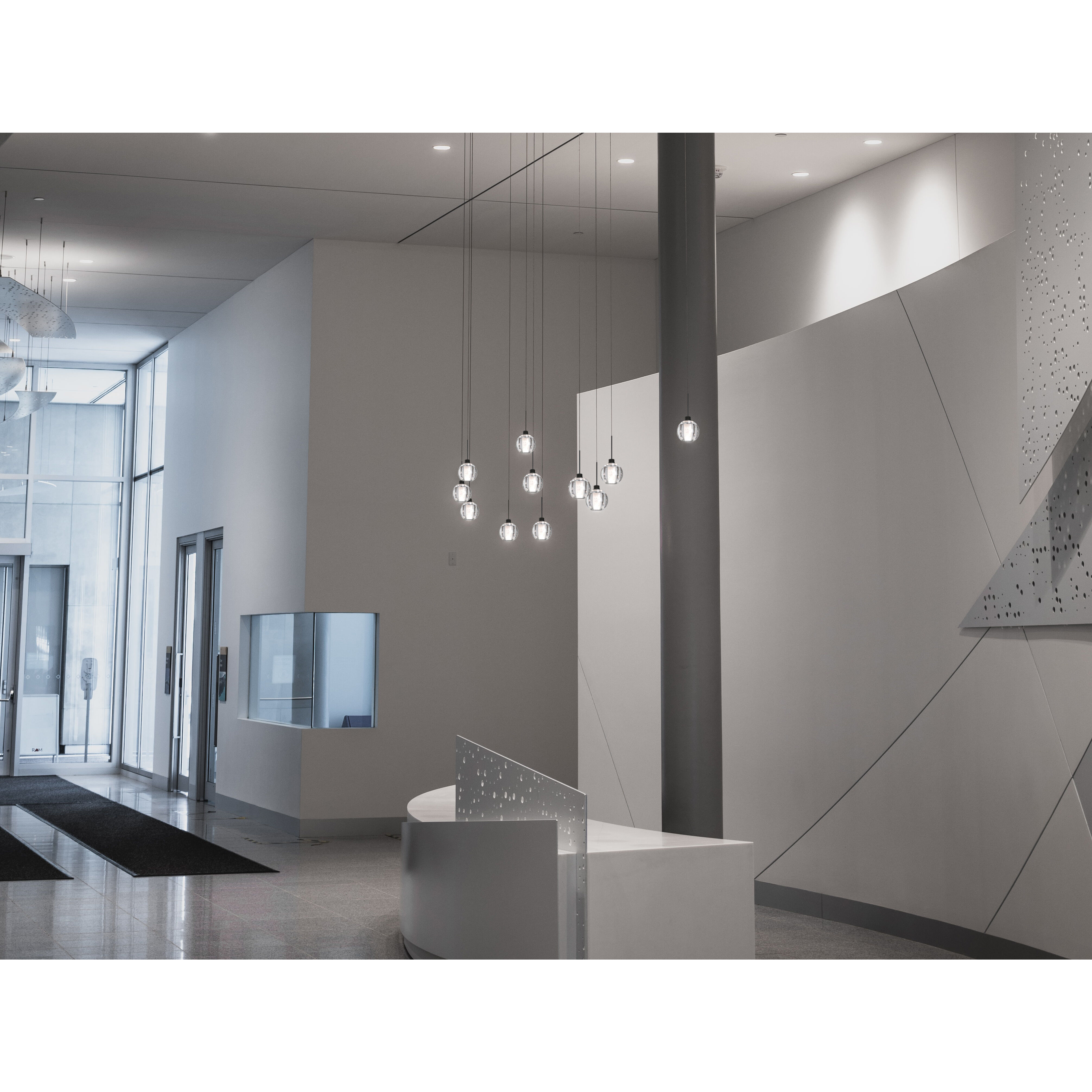 Boca 5 LED Black Cord Pendant Ceiling Light