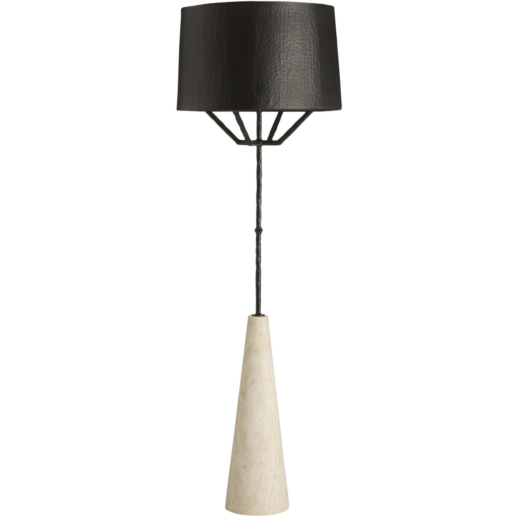 Juneau 60.5 inch 100.00 watt Natural Iron and White Marble Floor Lamp Portable Light