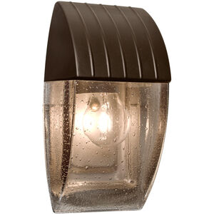 3532 Series 1 Light 10 inch Outdoor Sconce in Bronze with Smoke Bubble Glass, Costaluz