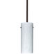 Stilo 10 LED Bronze Stem Pendant Ceiling Light in Carrera Glass