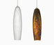 Zumi 1 Light Bronze Pendant Ceiling Light in Carrera Glass, Halogen
