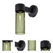 Juni 10 1 Light 11.5 inch Black Outdoor Sconce in Incandescent, Moss Bubble Glass