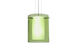 Pahu 1 Light Satin Nickel Pendant Ceiling Light in Transparent Olive/Opal Glass, Incandescent