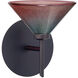 Kona LED 6 inch Bronze Mini Sconce Wall Light in Bi-color Glass