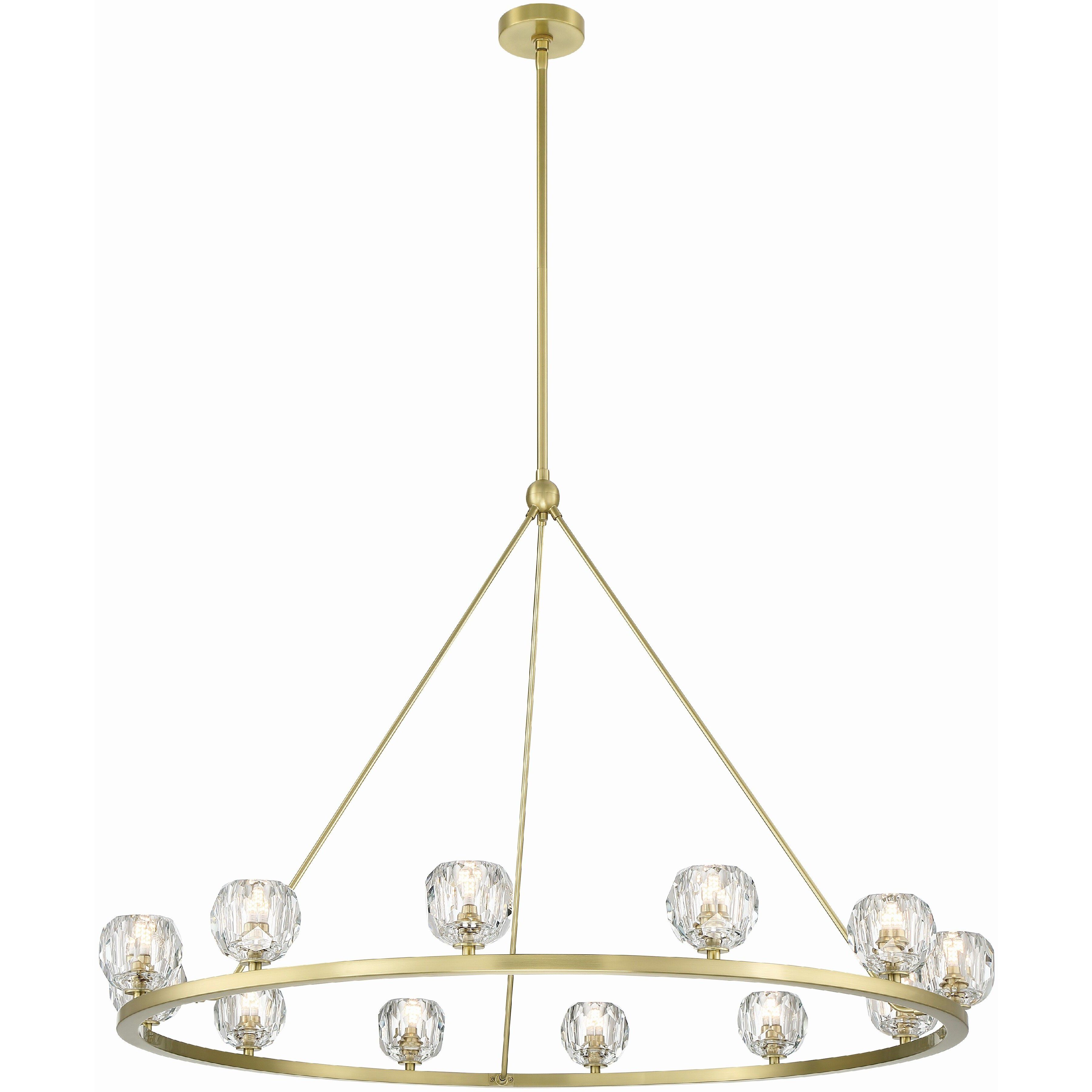 Aragon 12 Light 48 inch Soft Brass Chandelier Ceiling Light