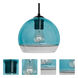 Ally 8 1 Light Black Cord Pendant Ceiling Light