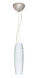 Suzi LED Satin Nickel Pendant Ceiling Light in Carrera Glass