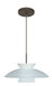 Trilo LED Bronze Pendant Ceiling Light in Frost Glass