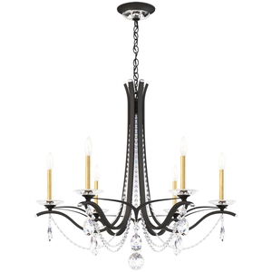 Sarella 8 Light 36.5 inch Black Bath Vanity & Wall Light in Radiance