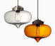 Mira 1 Light Bronze Pendant Ceiling Light in Clear Glass