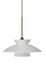 Trilo 7 1 Light Bronze Pendant Ceiling Light in Incandescent, Frost Glass