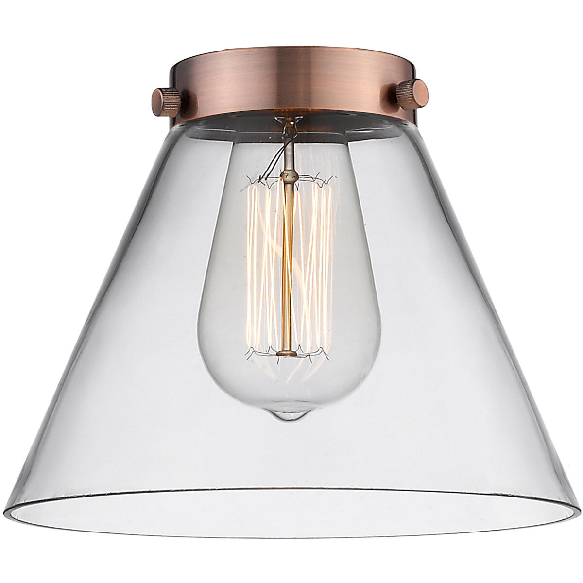 Large Cone Clear Glass, Large, Cone