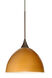 Brella LED Bronze Pendant Ceiling Light in Oak Glass