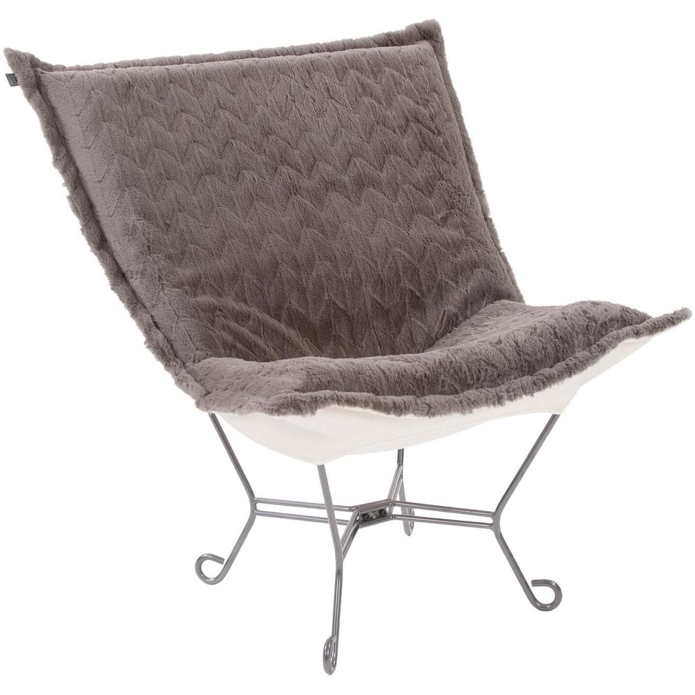 Puff Angora Stone Scroll Chair with Cover