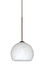 Palla 5 LED Bronze Pendant Ceiling Light in Carrera Glass