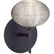 Lasso LED 5 inch Bronze Mini Sconce Wall Light in Glitter Glass