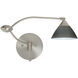 Domi 1WU 20 inch 50 watt Satin Nickel Swing Arm Sconce Wall Light