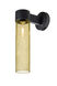 Juni 1 Light 18 inch Black Outdoor Sconce in Gold Bubble Glass, Incandescent
