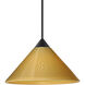 Kona 1 Light Black Cord Pendant Ceiling Light