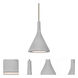 Gala LED Bronze Cord Pendant Ceiling Light in Natural Concrete
