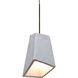 Skip LED Bronze Cord Pendant Ceiling Light in Natural Concrete