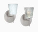 Nico 4 LED 5 inch Chrome Mini Sconce Wall Light in Glitter Stone Glass