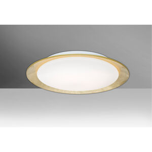 Tuca 15 LED 16 inch Flush Mount Ceiling Light in Opal/Gold Foil Glass