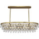 Bling 8 Light 19 inch Antique Brass Chandelier Ceiling Light
