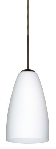 Besa Riva LED Pendant in with Ruby Matte 1JT-1511RM-LED