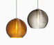 Kristall 1 Light Bronze Pendant Ceiling Light in Incandescent, Smoke Kristall Glass