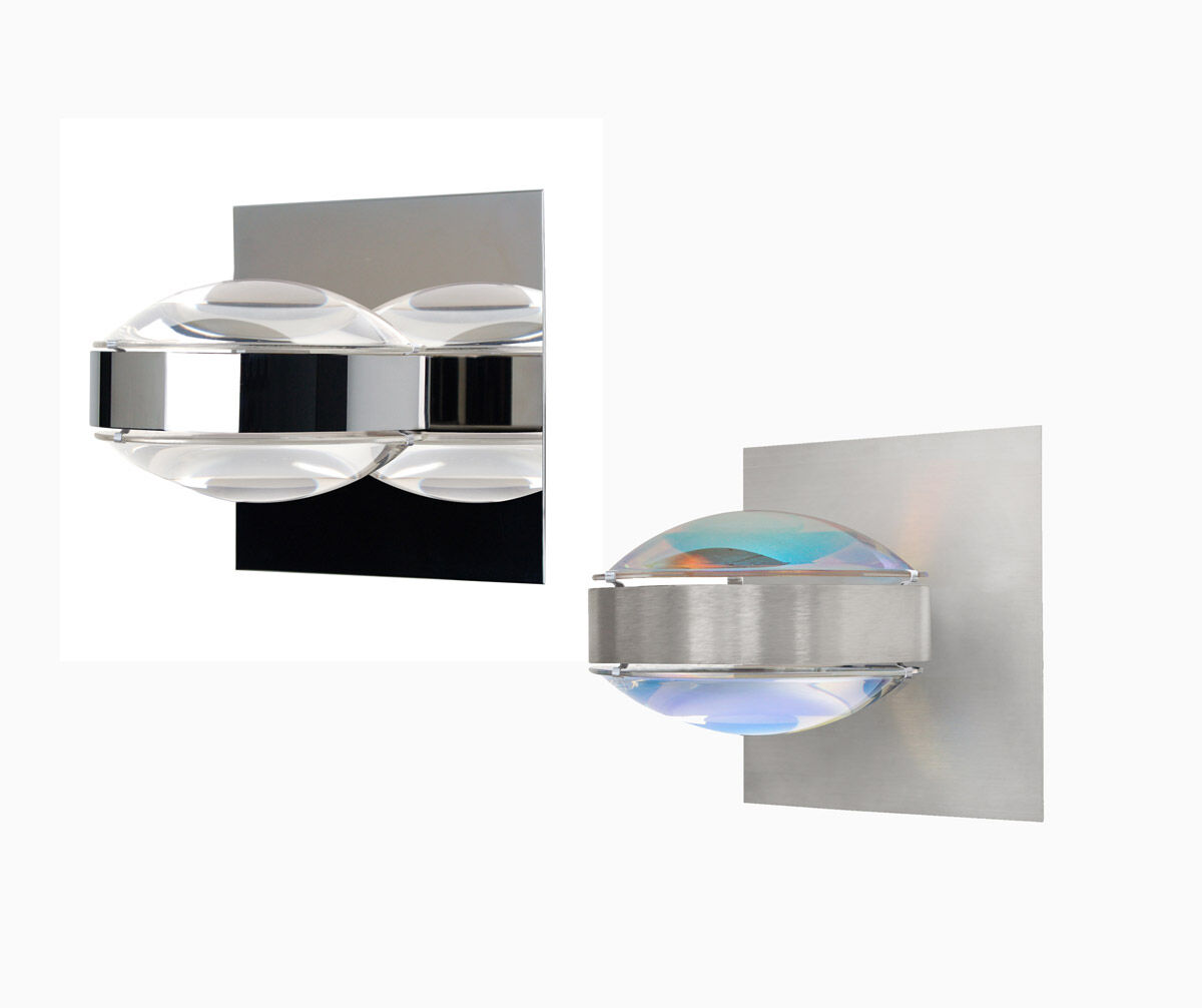 Optos 1 Light 5 inch Chrome Wall Sconce Wall Light in Halogen, Clear Glass