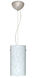 Tondo LED Satin Nickel Pendant Ceiling Light in Carrera Glass