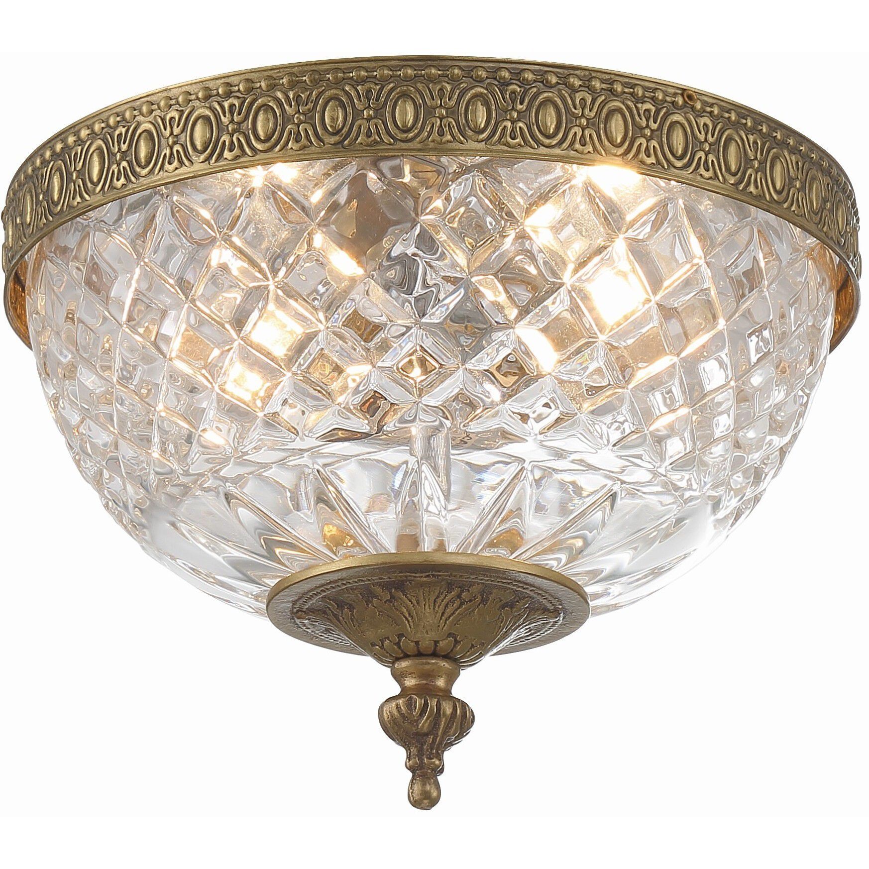 Radley 2 Light 8 inch Olde Brass Flush Ceiling Light