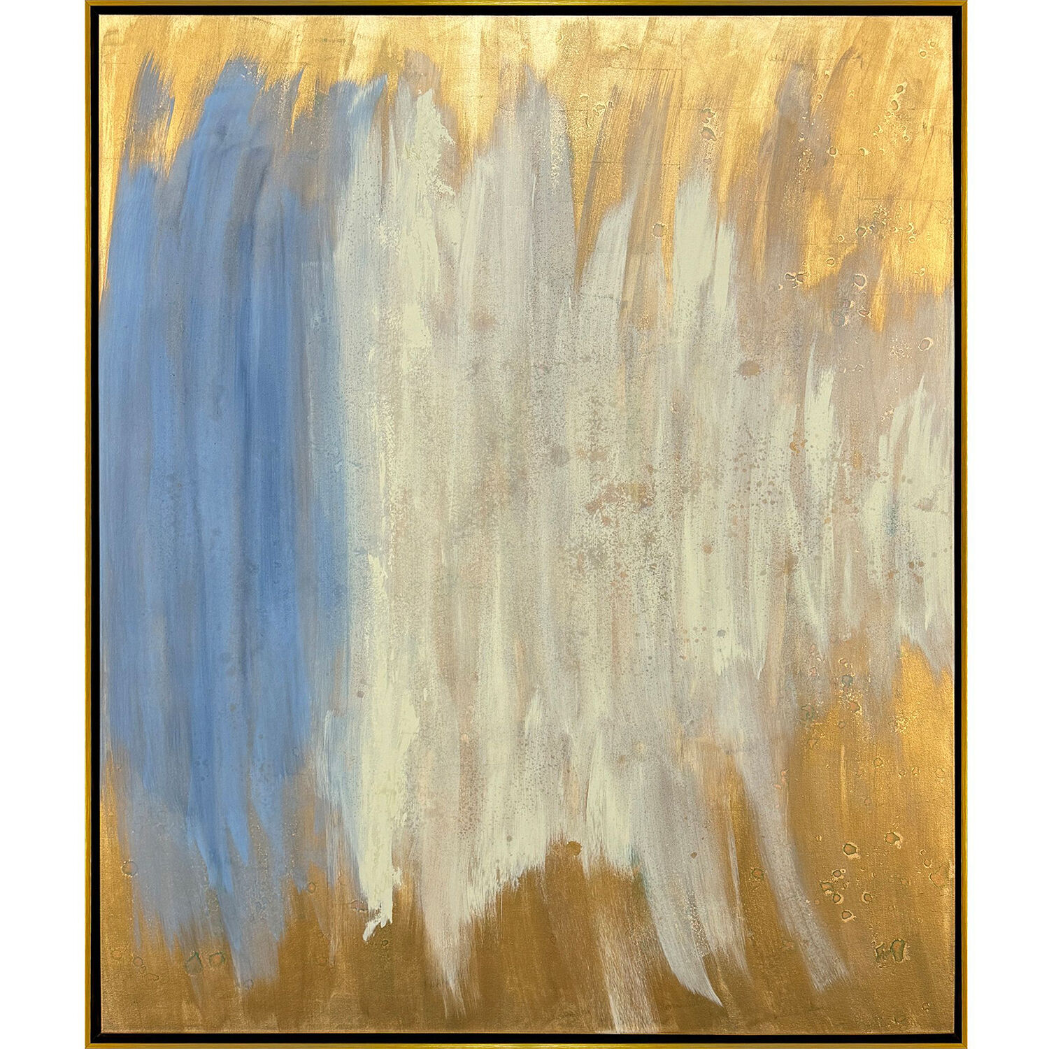 New Dream Blue and Beige and Metallic Canvas, The Studio