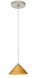 Kona 1 Light Satin Nickel Pendant Ceiling Light in Mango Starpoint Glass, Halogen
