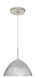 Tessa 1 Light Satin Nickel Pendant Ceiling Light in Incandescent, Marble Glass