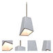 Skip LED Bronze Cord Pendant Ceiling Light in Natural Concrete