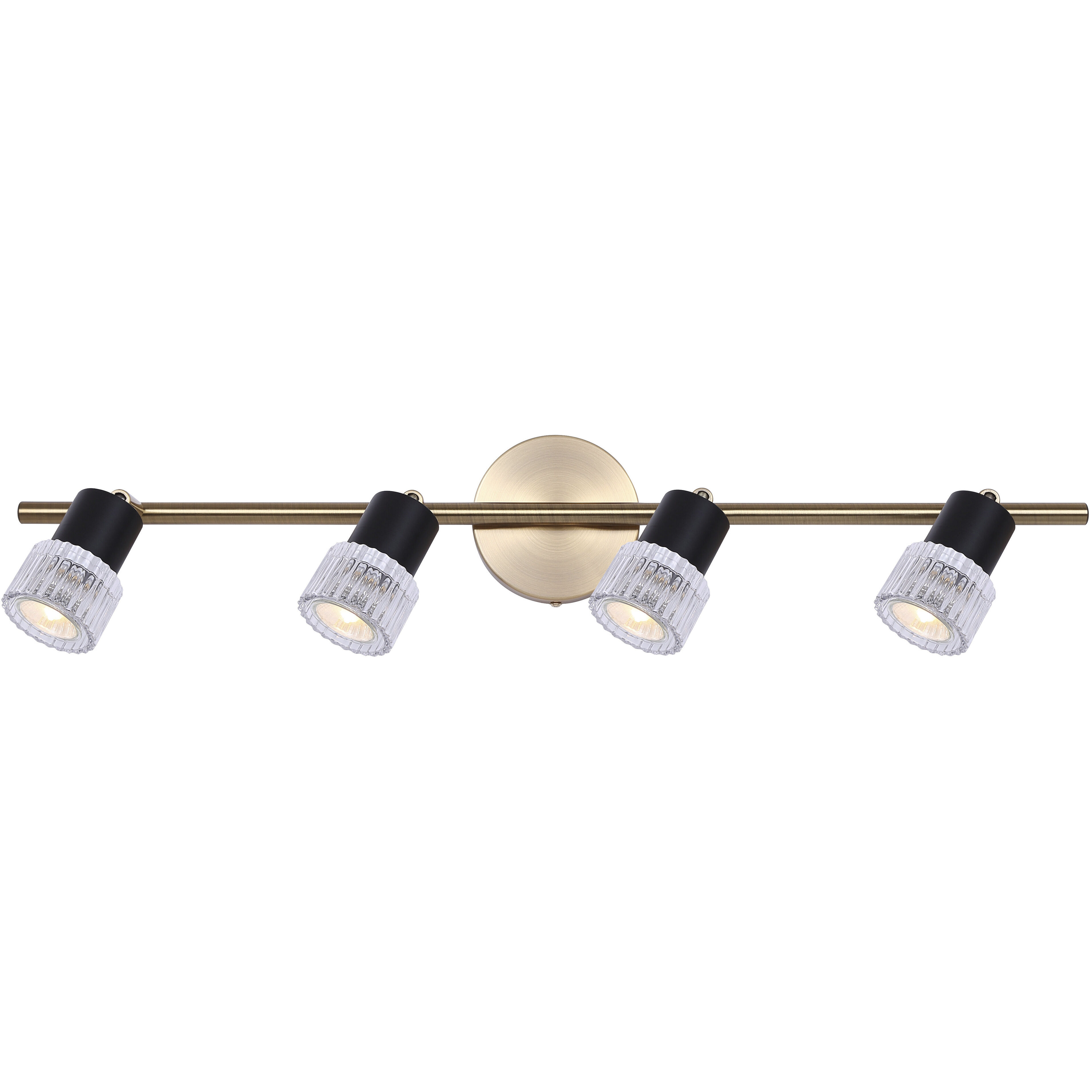 Elsee 4 Light Black/Gold Track Lighting Ceiling Light