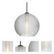 Kristall 6 LED Black Cord Pendant Ceiling Light