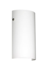 Tamburo 7 LED 7 inch Satin Nickel ADA Wall Sconce Wall Light in Opal Matte Glass