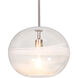 Geno 1 Light Satin Nickel Pendant Ceiling Light